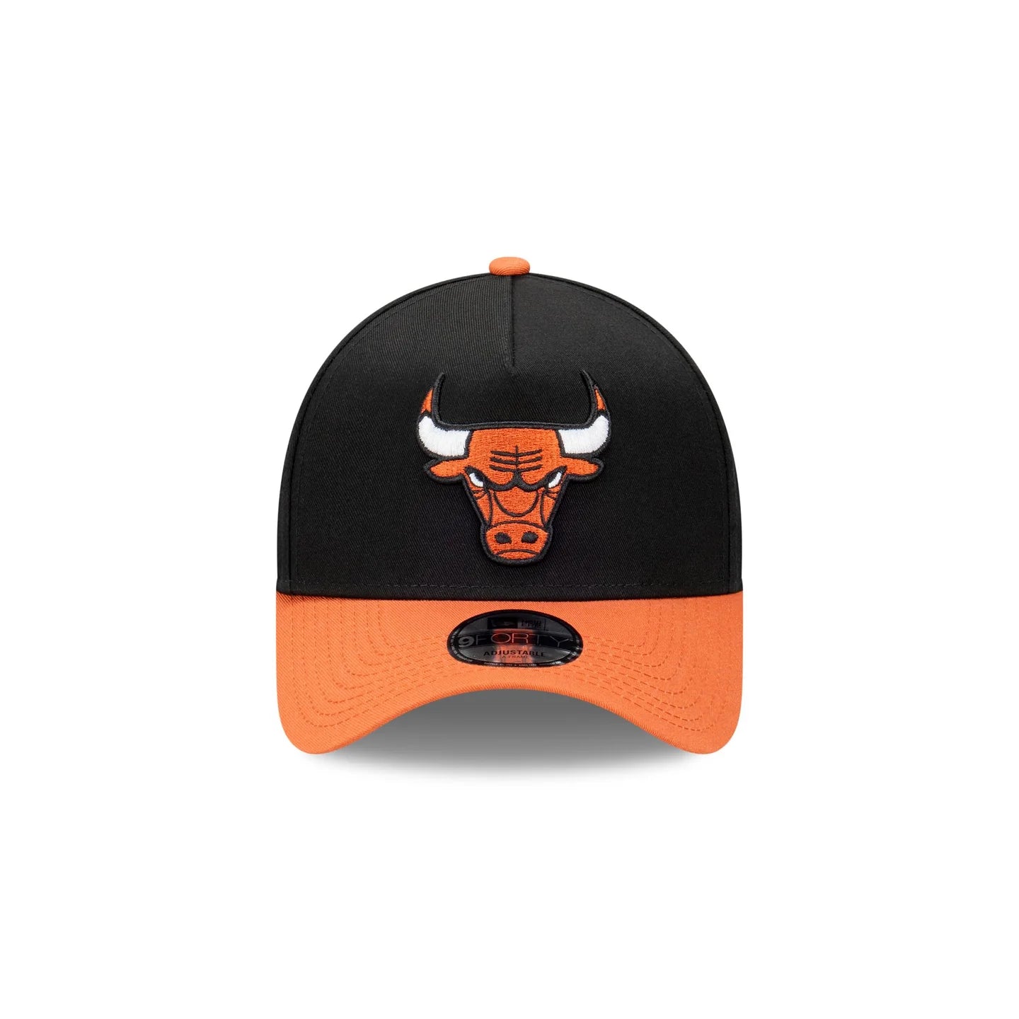 Chicago Bulls Hat - Burnt Redwood 2-Tone Black Orange 9Forty A-Frame NBA Snapback Cap - New Era